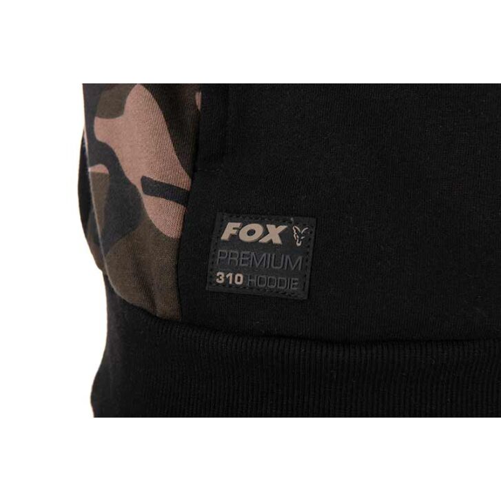 Fox Zwart / Camo pullover premium 310 hoodie - L