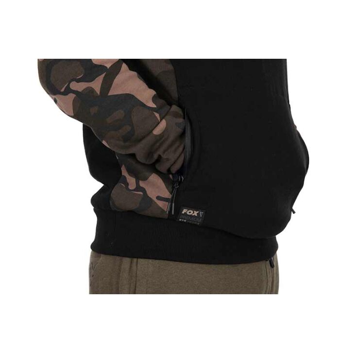 Fox Zwart / Camo pullover premium 310 hoodie - L
