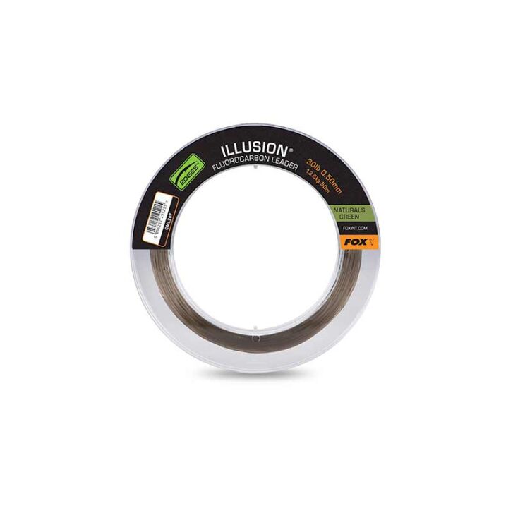 Fox Illusion Fluorocarbon Leader 30lb 13.6kg (0.50mm) x 50m - Naturals Green
