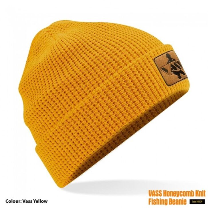Vass Organisch Katoen Honeycombe Beanie Eén Maat Geel
