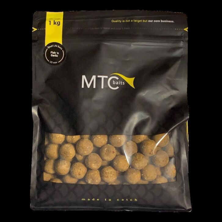MTC Baits Boilie Fish n Garlic - 1 kg - 16 mm