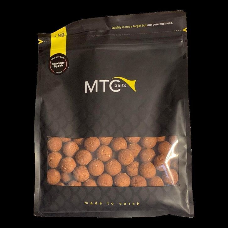 MTC Baits Boilie Strawberry Big Fish - 1 kg - 16 mm