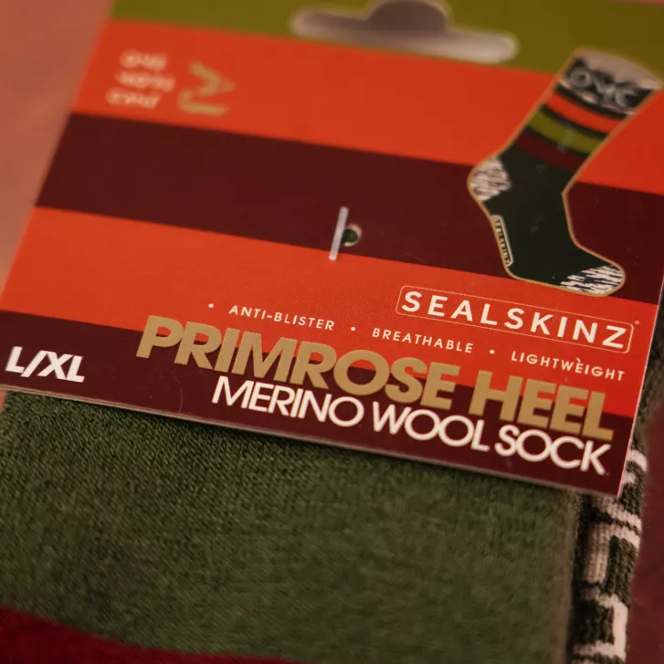 One More Cast Primrose Heel Merino Socks L/XL UK 10-12