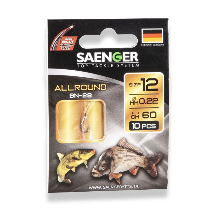 Saenger Carbon Steel Hook Allround BN-28 60cm 12 / 10pcs.