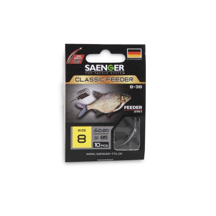 Saenger Carbon Steel Naturköder Haken Classic Feeder B-38 85cm 14 / 10pcs.