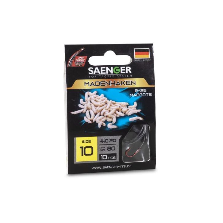 Saenger Carbon Steel Naturköder Haken Madenhaken R