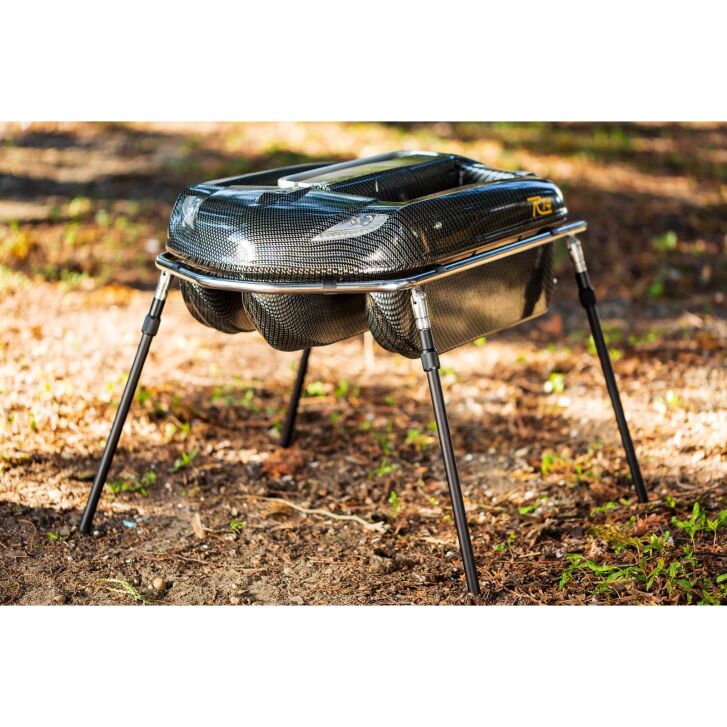 RT4 / RT7 Baitboat Pod DELUXE roestvrij staal zilver met banksticks