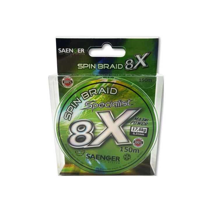 Saenger 8 X Spec. Spin Fl.Green 150m 0,14mm/11,80kg