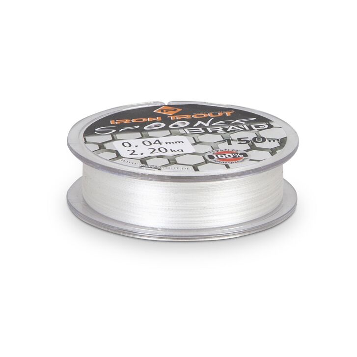 IRON TROUT Spooner Braid 0,05mm Wit 150m