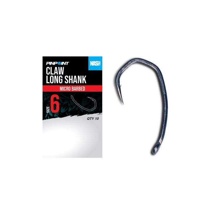 Nash Claw Long Shank Size 6 Barbless