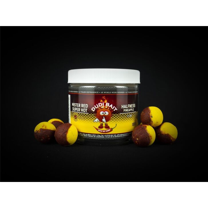 Dudi Bait Mister Red Super Hot HALFNESS Wafters Ananas 16 mm