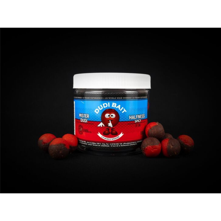 Dudi Bait Mister Dudi HALFNESS Wafters Spicy Fisch 14 mm