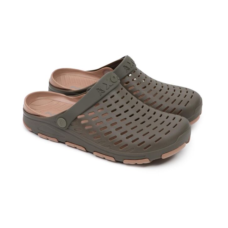Fox Khaki clogs - sz 9 / 43