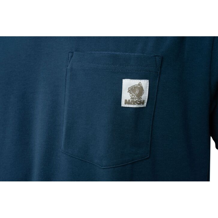 Nash Make It Happen Badge Pocket T-shirt Navy Blue XXXL
