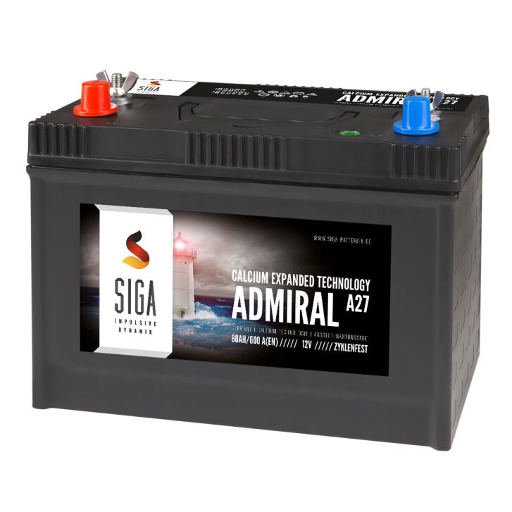 SIGA Admiral Bootaccu 80Ah 12V