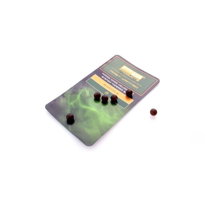 PB Products Naked Chod/Helicopter System Tapered Bead Weed 6 stuks