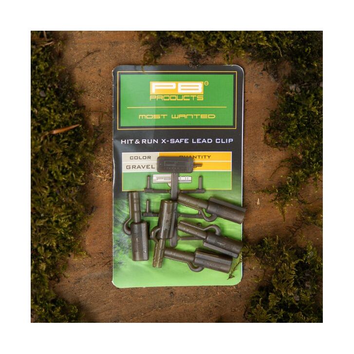 PB Products Hit & Run X-Safe Leadclip Gravel 5 stuks