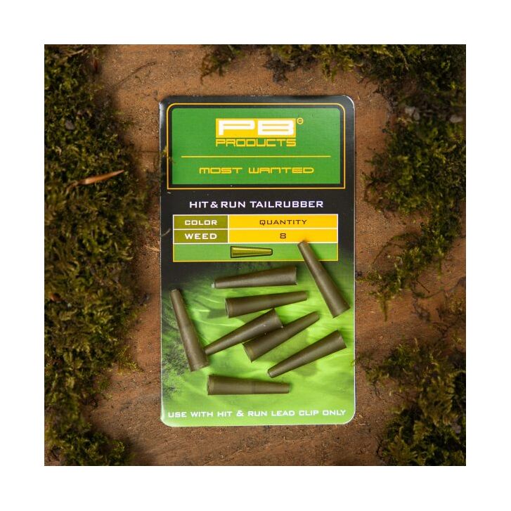PB Products Hit & Run Tailrubbers Leadclip Weed 8 stuks