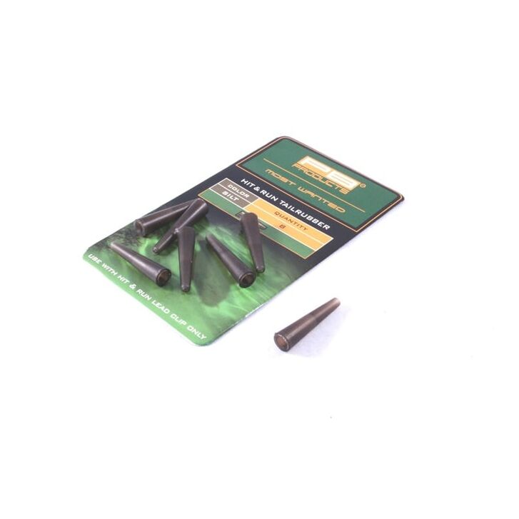 PB Products Hit & Run Tailrubbers Leadclip Silt 8 stuks