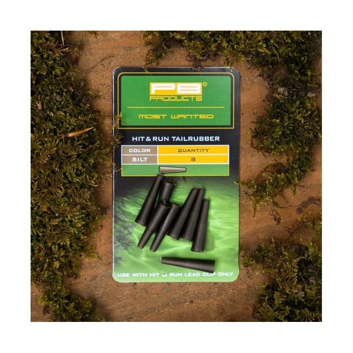PB Products Hit & Run Tailrubbers Leadclip Silt 8 stuks