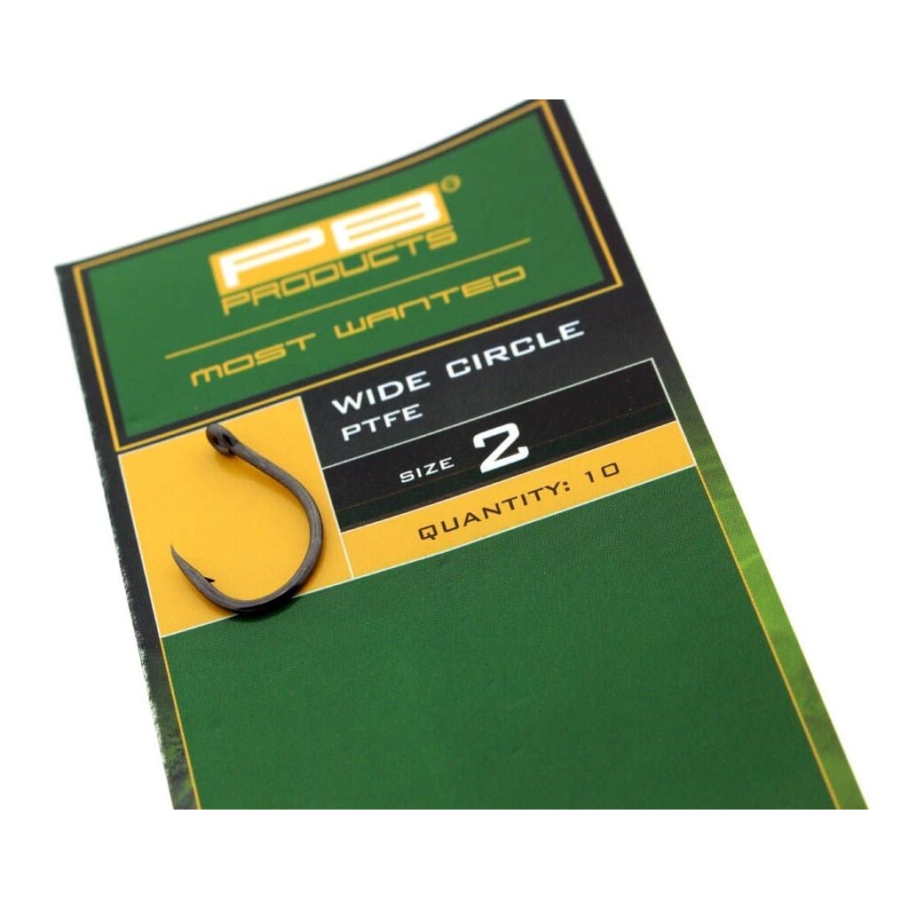 PB Products Wide Circle Hook PTFE 10 stuks | Haken