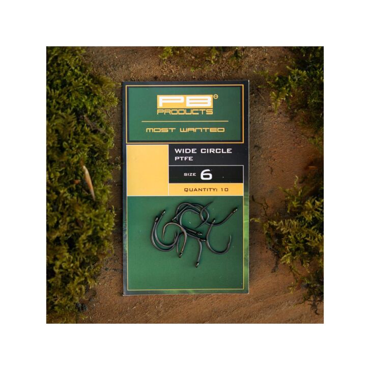 PB Products Wide Circle Hook PTFE maat 6 10 stuks
