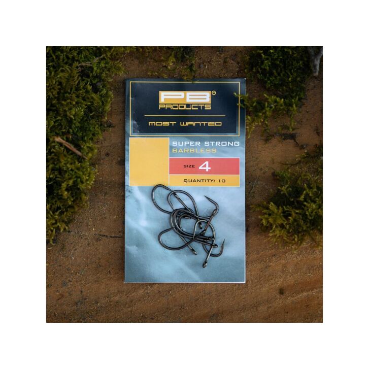 PB Products Super Strong Barbless Hook DBF maat 4 10 stuks