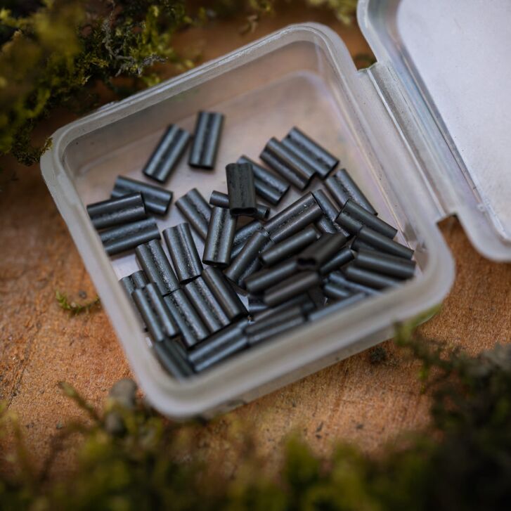 PB Products Double Barrel Crimps Dull Black 50 stuks