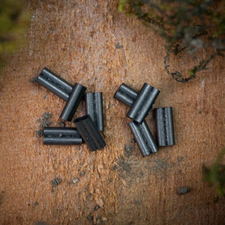 PB Products Double Barrel Crimps Dull Black 50 stuks