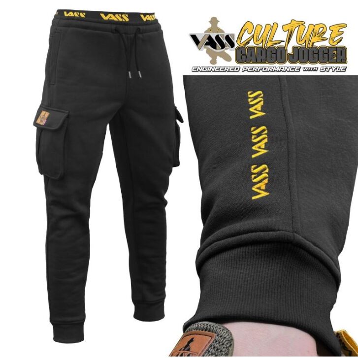 Vass Culture Fishing Cargo Jogger - Black Edition- Size XXXL