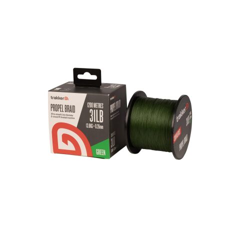 Trakker Propel Braid (31lb)(13.8kg)(0.26mm)(1200m)(Green)