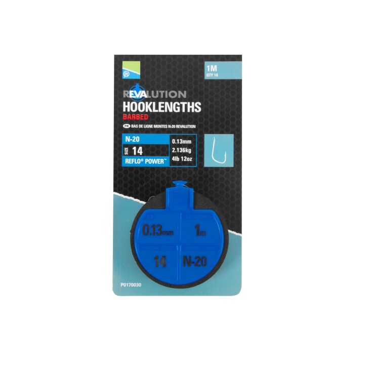 Preston Revalution Hooklengths N-20 Size 12