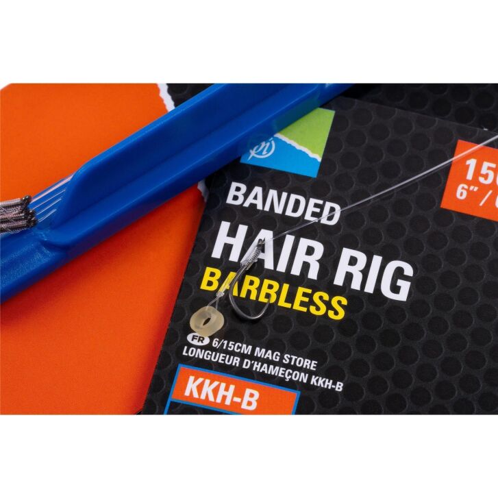 Preston 6"/15cm Kkh-B Banded Hair Rig 14 Kkh-B