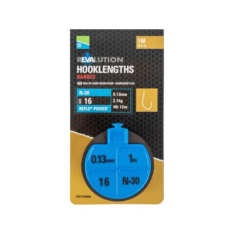Preston Revalution Hooklengths - N30 Size 16