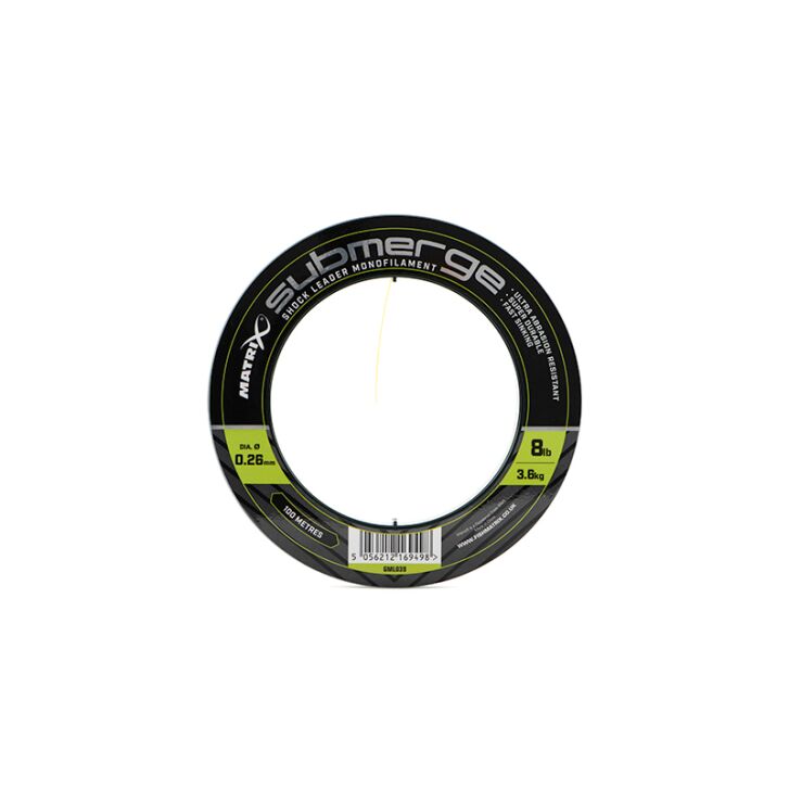 Matrix Submerge Shock Leader Monofilament 8lb 3.6kg 0.26mm 100m