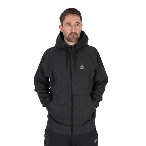 Matrix Charcoal Marl Zip Hoody