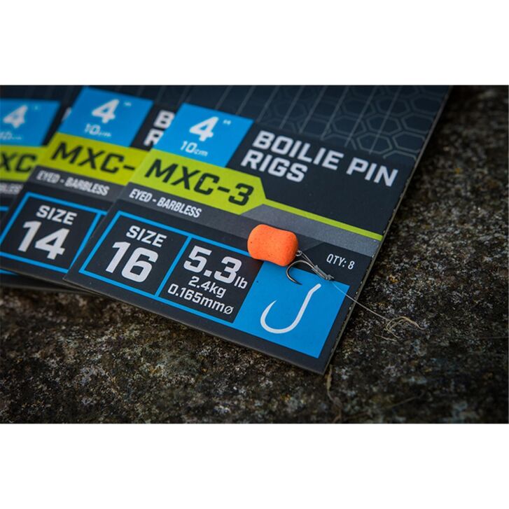 Matrix MXC-3 Size 14 Barbless / 0.18mm / 4" (10cm) / Boilie Pin - 8pcs