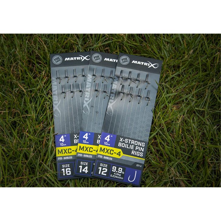Matrix MXC-4 Size 14 Barbless / 0.20mm / 4" (10cm) / X-Strong Boilie Pin - 8pcs