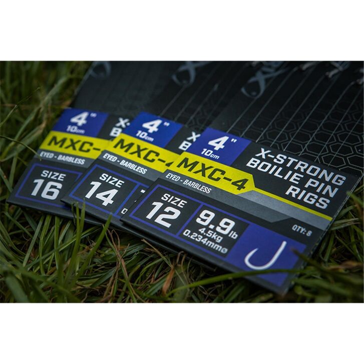 Matrix MXC-4 Size 14 Barbless / 0.20mm / 4" (10cm) / X-Strong Boilie Pin - 8pcs