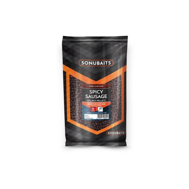 Sonubaits Spicy Sausage Halibut Pellets - 6MM
