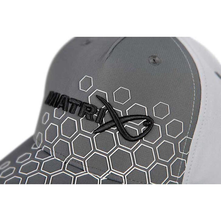 Matrix Hex Print Baseball Cap grey