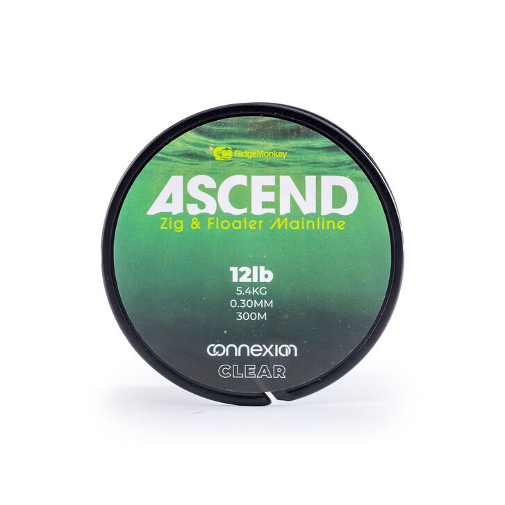 RidgeMonkey Ascend Zig & Floater Mainline 12lb 0.30mm 100m Clear