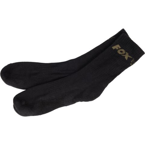 Fox Black Socks 3-Pack - 10-12 UK / 44-47 EU