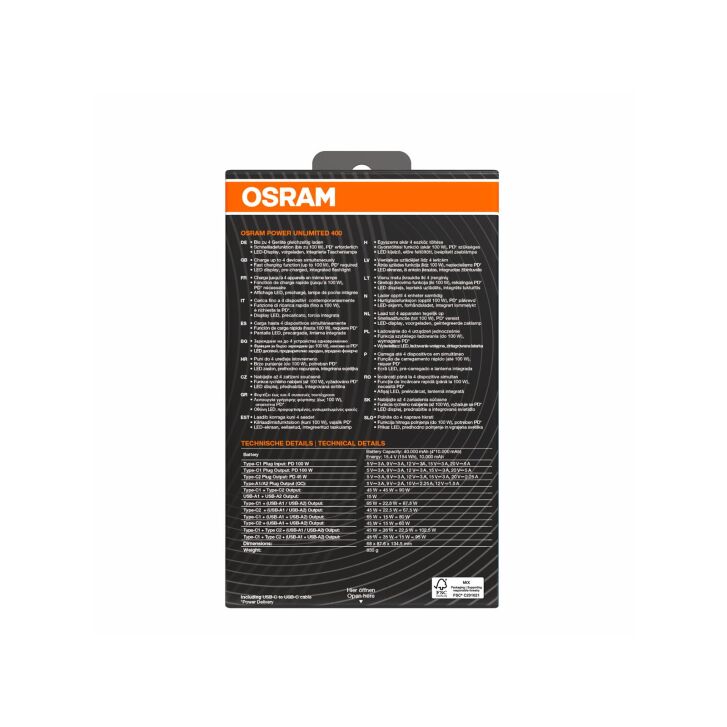 Osram Power Unlimited 400 Powerbank 40k