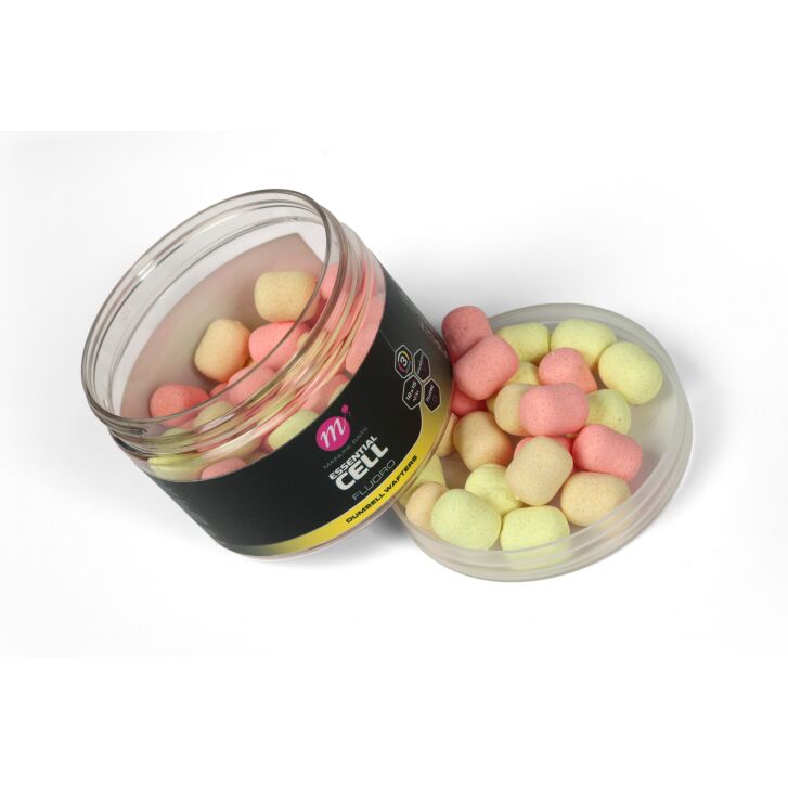 Mainline Cell Fluoro Dumbell Wafters - 12 x 15mm PYW Mix