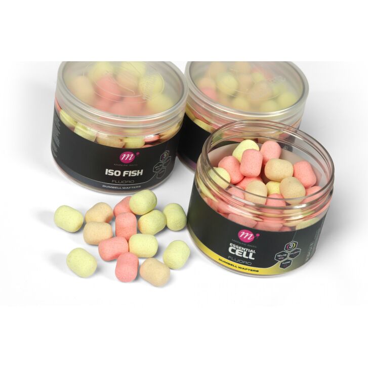 Mainline Essential Cell Fluoro Dumbell Wafters - 12 x 15mm PYW Mix