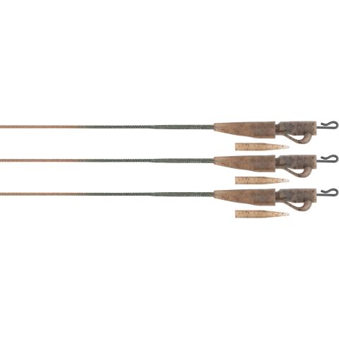 Fox Edges Naturals 50lb Leadcore Lead Clip Leaders 3pcs