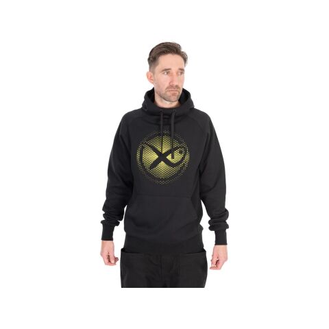 Matrix Large Fade Logo Hoody - Black/Lime