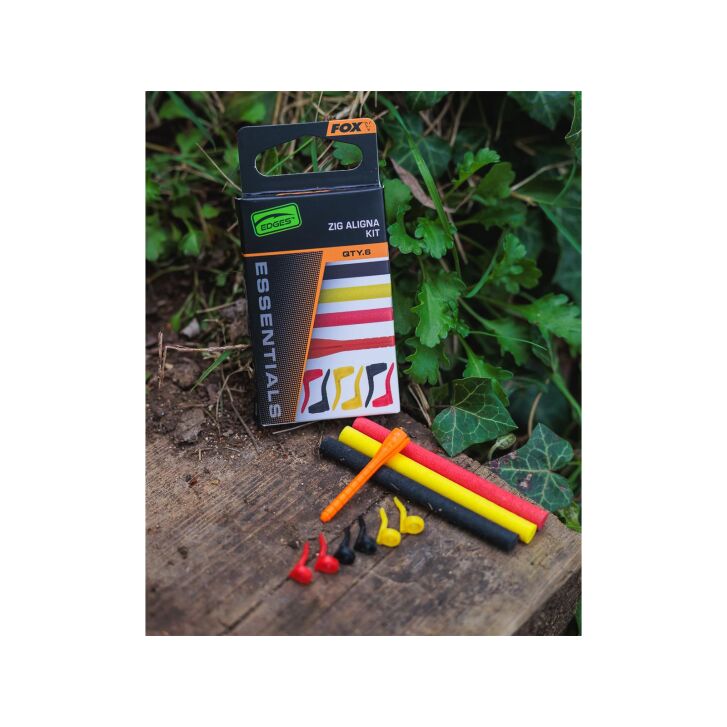 Fox Edges Zig Aligna kit (6 x Sleeves, Werkzeug und 3 x Schaum)
