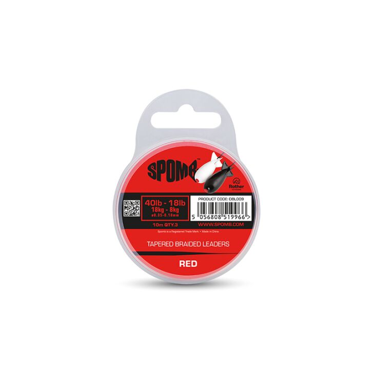 Spomb Tapered Braided Leaders 3pcs 40lb-18lb